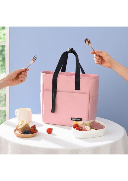 Termal Yalıtımlı Öğle Yemeği Çantası Çanta Kılıfı Gıda Depolama Konteyner Pembe fırsatları