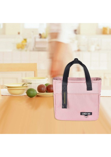 Termal Yalıtımlı Öğle Yemeği Çantası Çanta Kılıfı Gıda Depolama Konteyner Pembe indirimleri