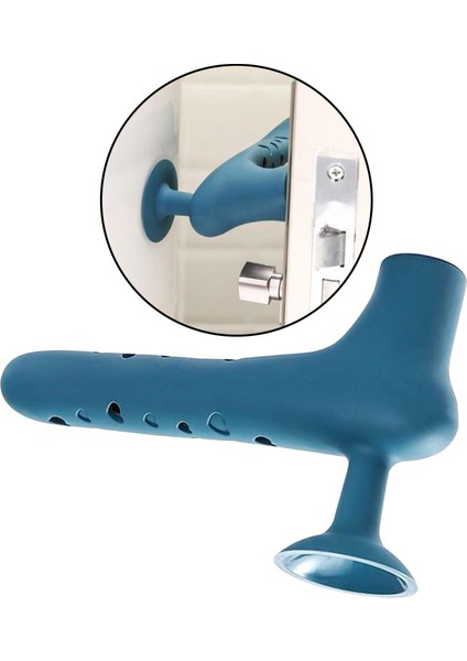 Ev Bebek Odası Kapı Kolu Durdurma Guard Koruyucu Doorknob Kapak Dekor Mavi