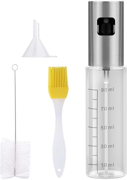 Paslanmaz Çelik 90 ml Cam Yağ Püskürtme Şişesi Pişirme Için 1 Adet(Yurt Dışından)