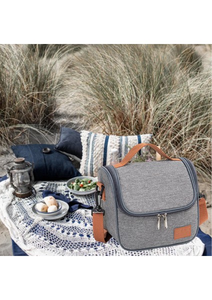 Termal Öğle Yemeği Çantası Yalıtımlı Tote Sızdırmaz Gıda Organizatör Piknik Yetişkin Için 22X16X19.5 cm indirimleri