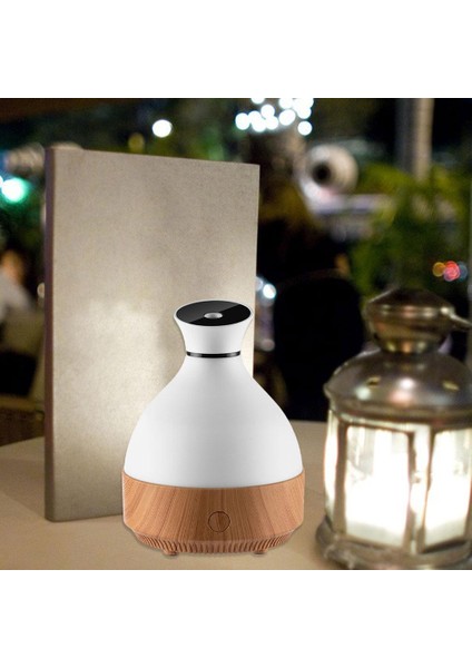 LED Hava Nemlendirici Elektrikli Ahşap Tahıl Ultrasonik 7-Renkli Aroma Difüzör Işık Ahşap Tahıl indirimleri
