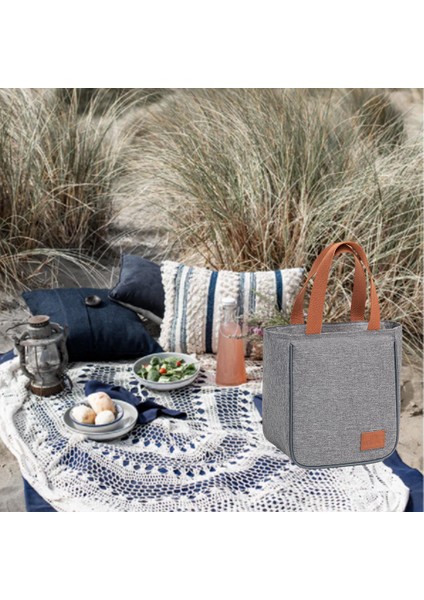Termal Öğle Yemeği Çantası Yalıtımlı Tote Sızdırmaz Gıda Organizatör Piknik Yetişkin Için 20X14X23 cm