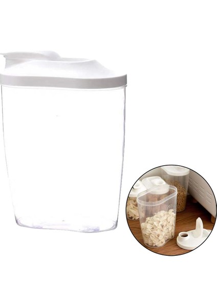 Büyük Tahıl Dispenseri Kuru Gıda Makarna Pirinç Depolama Konteyner Plastik Kutu 1500ML modelleri