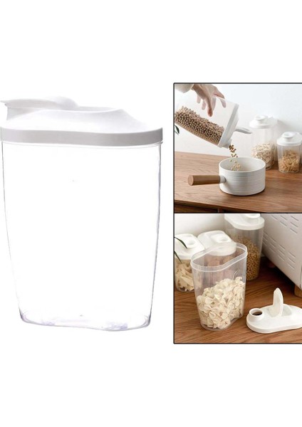 Büyük Tahıl Dispenseri Kuru Gıda Makarna Pirinç Depolama Konteyner Plastik Kutu 1500ML fırsatları