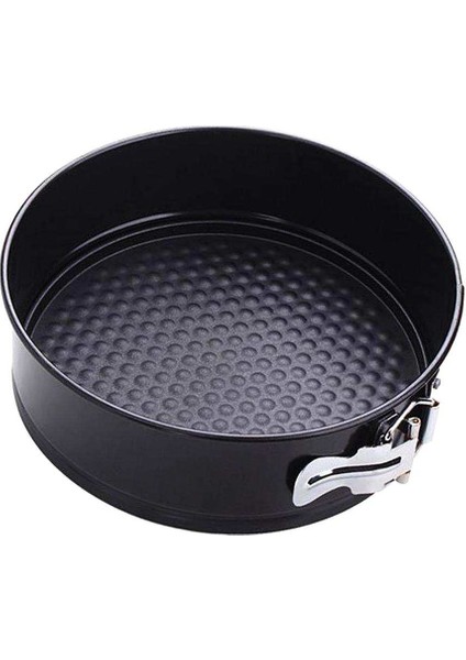 Yapışmaz Bahar Formu Yuvarlak / Kalp Kek Pişirme Fırında Kalay Pan Bakeware 22 Cmx7 cm Siyah Yuvarlak 22X7 cm