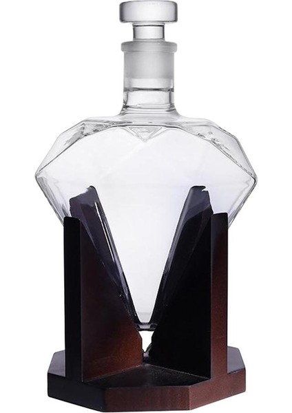850 ml Kalp Şekli Kristal Sürahi Şarap Likörü Bourbon Şarap Pourer