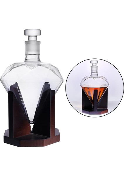 850 ml Kalp Şekli Kristal Sürahi Şarap Likörü Bourbon Şarap Pourer