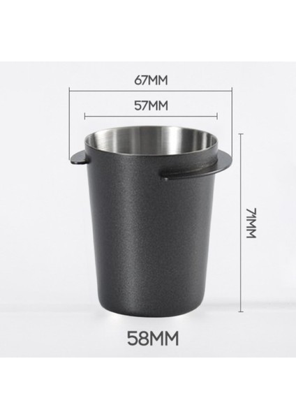 Espresso Dozu Kupası Kombinasyonu Sabotya Toz Besleyici Portafilter Mutfak 2.28 Inç Siyah modelleri