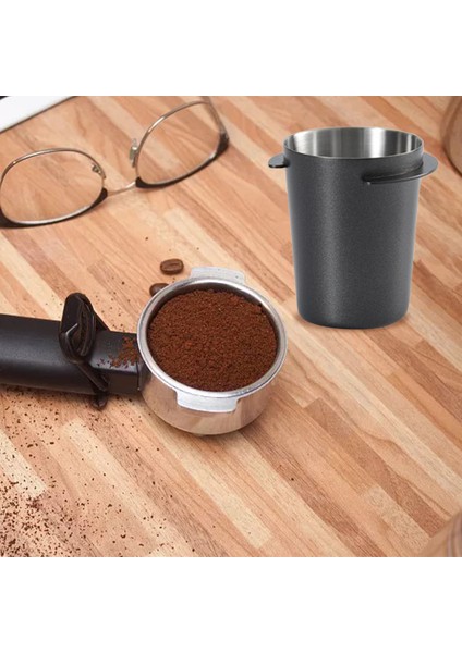 Espresso Dozu Kupası Kombinasyonu Sabotya Toz Besleyici Portafilter Mutfak 2.28 Inç Siyah fırsatları