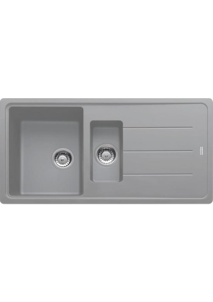 Basis Bfg 651 Fragranite Stone Grey Tezgah Üstü 1.5 Gözlü Granit Evye