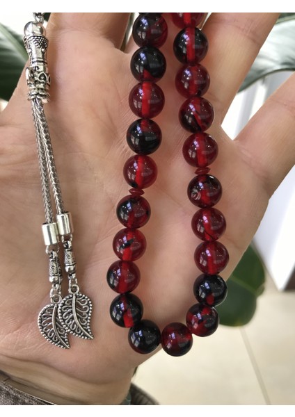 Küre Model Hareli Ateş Kehribar Benzetmesi Toz Kehribar Tesbih