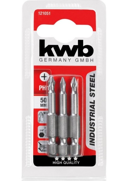 Bits Uç Seti 3 Parça Endüstriyel Ph 2 50 mm 49121052