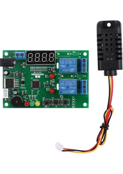 Dc 5V-24V Dijital Akıllı Sıcaklık ve Nem Kontrol Termostat Modülü