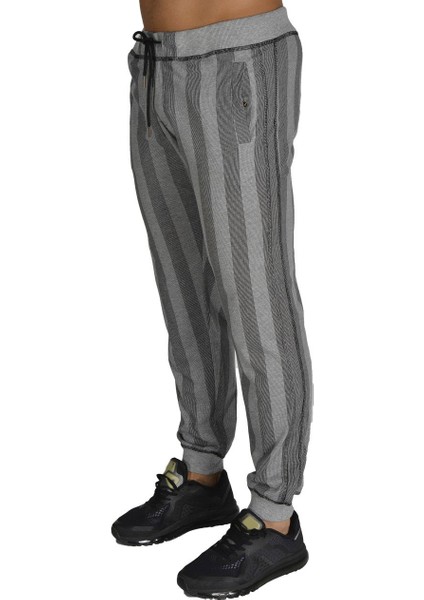 Gri Çizgili Slim Fit Eşofman Altı Stilya 807