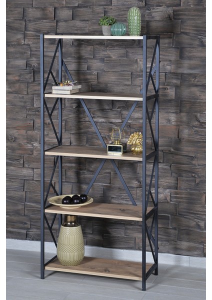 5 Raflı Kitaplık (Ceviz)