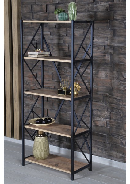 5 Raflı Kitaplık (Ceviz) fiyatları