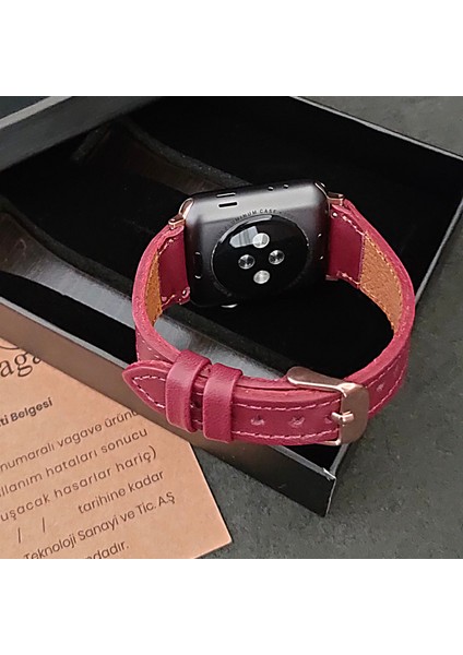 Apple Watch Uyumlu Kadın Klasik Deri Kordon 38 40 41MM modelleri