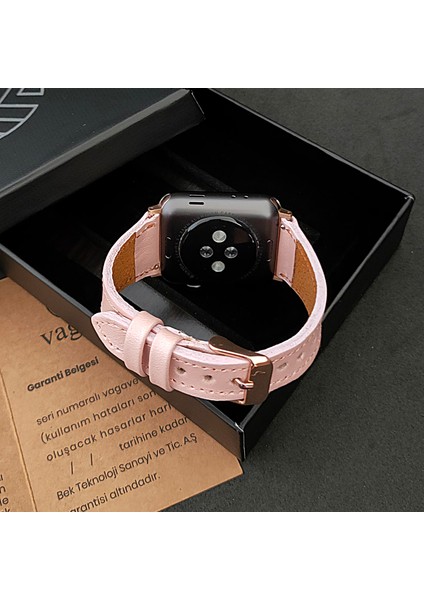 Apple Watch Uyumlu Kadın Klasik Deri Kordon 38 40 41MM modelleri