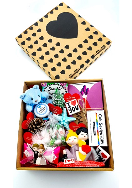 Kraft Kutuda I Love You Romantik Sevgiliye Sürpriz Paket Sürpriz Amaçlı Hediye Kutusu 1ILOVE9U9