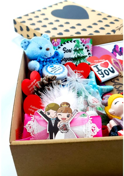 Kraft Kutuda I Love You Romantik Sevgiliye Sürpriz Paket Sürpriz Amaçlı Hediye Kutusu 1ILOVE9U9