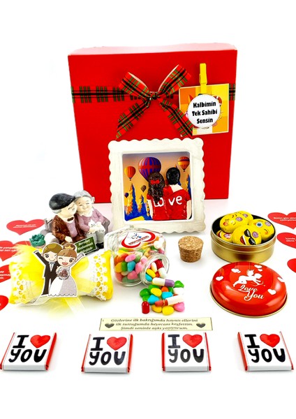 Kraft Kutuda 14 Şubat Romantik Sevgiliye Sürpriz Hediye Paketi Sevgililer Günü 1BENCH7BOX5