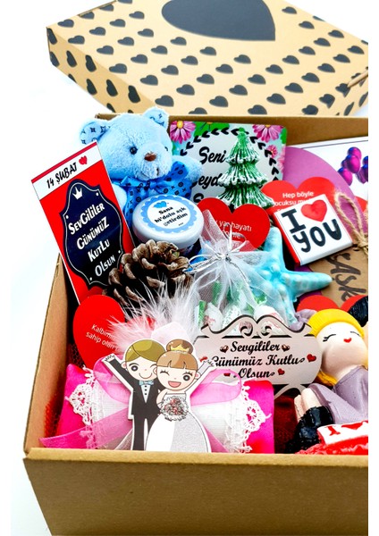Kraft Kutuda I Love You Romantik Sevgiliye Sürpriz Paket Sürpriz Amaçlı Hediye Kutusu 1ILOVE9U9ŞBT