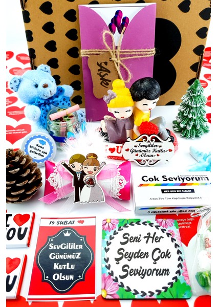 Kraft Kutuda I Love You Romantik Sevgiliye Sürpriz Paket Sürpriz Amaçlı Hediye Kutusu 1ILOVE9U9ŞBT