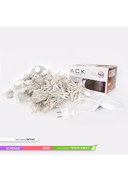 400 LED Li LED Perde 6500K Beyaz Işık 220 V