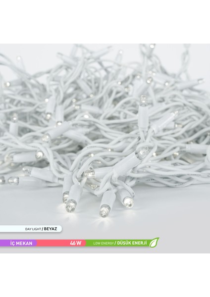 400 LED Li LED Perde 6500K Beyaz Işık 220 V