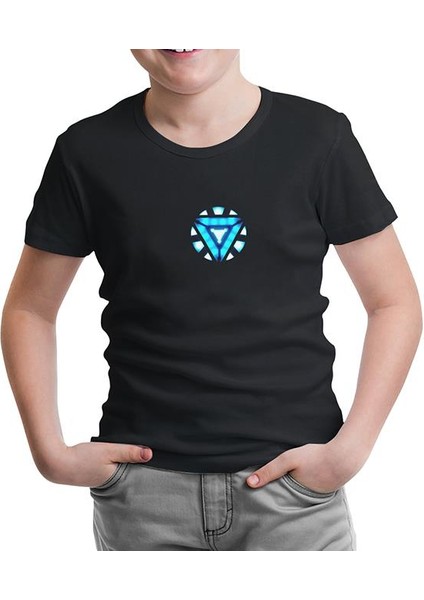 Lordd T-Shirt Arc Reactor 1 Siyah Çocuk Tshirt