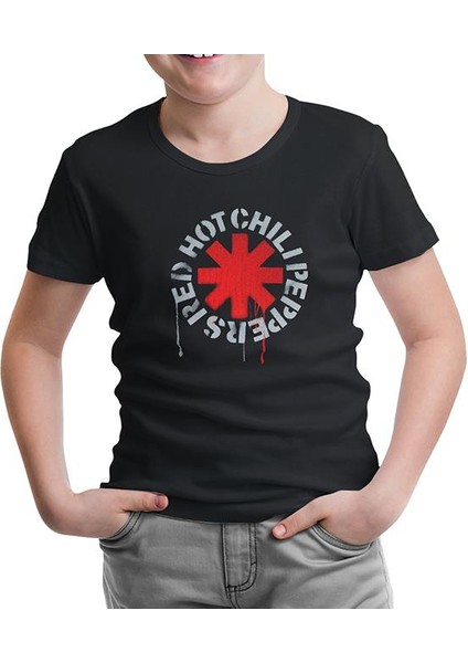 Lordd T-Shirt Red Hot Chili Peppers - Logo Siyah Çocuk Tshirt