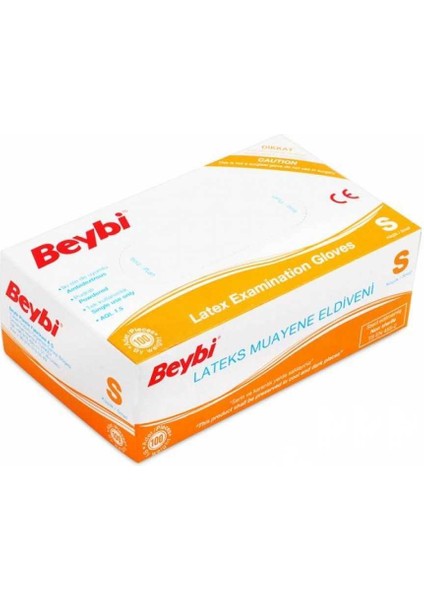 Tek Kullanımlık Pudralı Lateks Eldiven S Beden 100'LÜ