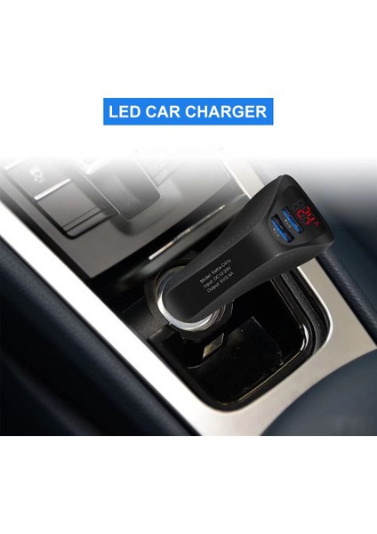 Qc 3.0 Dijital Ekran Çift USB Bağlantı Noktaları Telefonlar / Gezginler Için Araç Şarj Cihazı (Yurt Dışından) fırsatları