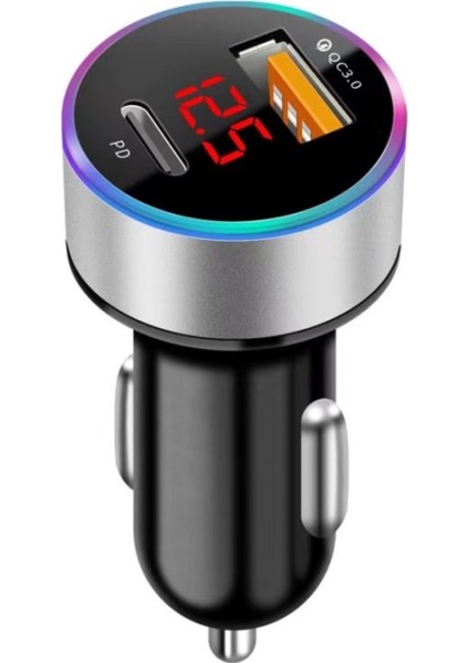 Çift USB Portları Pd 18W Qc 3.0 Dijital Ekran Çakmak Araba Hızlı Şarj (Yurt Dışından) modelleri