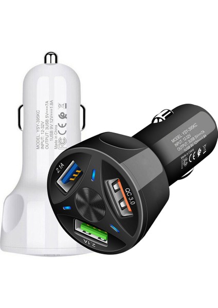 3 USB Portu Araba Araç Şarj Cihazı Qc3.0 Ios Android Için Hızlı Şarj Güç Adaptörü (Yurt Dışından) indirimleri