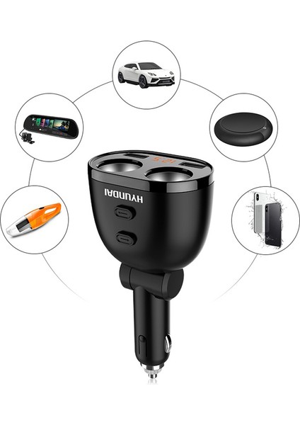 Çift USB Gerilim Algılama Araç Şarj Cihazı Çakmak Soket Güç Adaptörü (Yurt Dışından) modelleri
