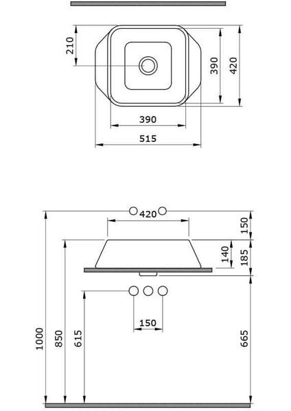 Bocchi Firenze Çanak Lavabo Parlak Siyah 1005-005-0125 modelleri