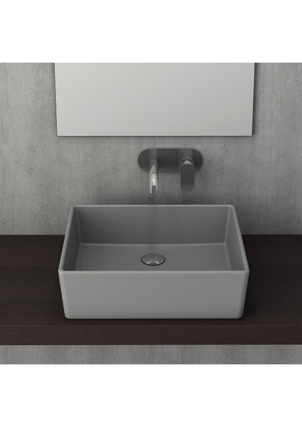 Bocchi Milano Çanak Lavabo 50 cm Mat Gri 1215-006-0125