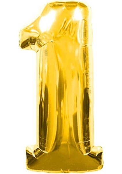 100 cm Rakam Balon 0123456789 Yaş Gold