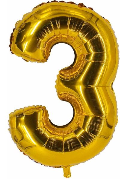 100 cm Rakam Balon 0123456789 Yaş Gold