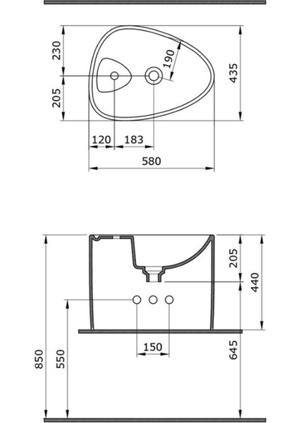 Bocchi Etna Monoblok Lavabo Tezgah Üstü Armatür Delikli Parlak Siyah 1343-005-0126 modelleri