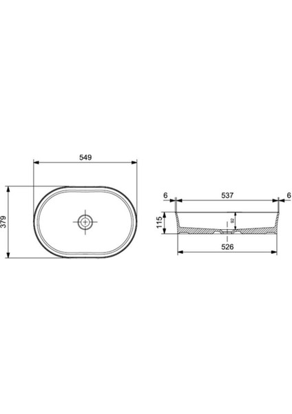 Bocchi Vessel Lavabo Oval Çanak 55X38 cm Mat Kahverengi 1521-025-0125
