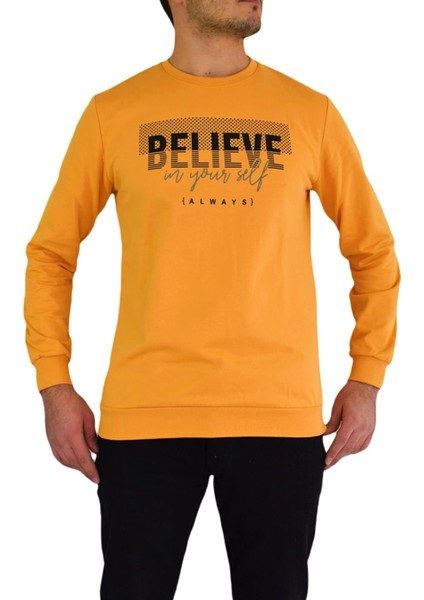 Erkek Sıfır Yaka Sweat Belıeve BGL-ST01724