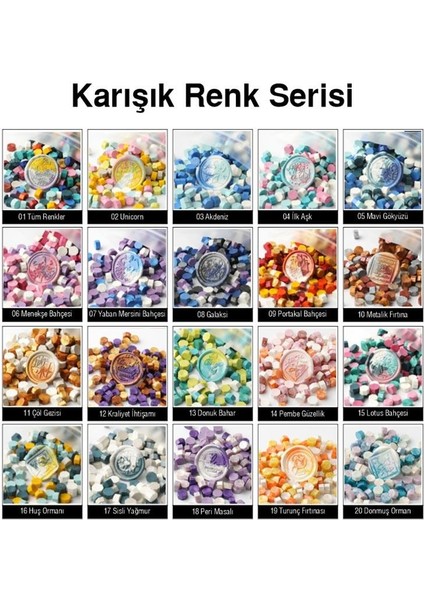 Mühür Mumu 50 Davetiye Için 150 Boncuk Model: 01 Tüm Renkler
