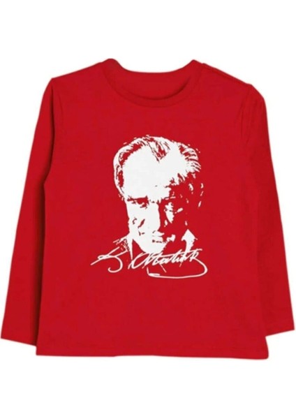 Çocuk Atatürk Baskılı Uzun Kol T-Shirt