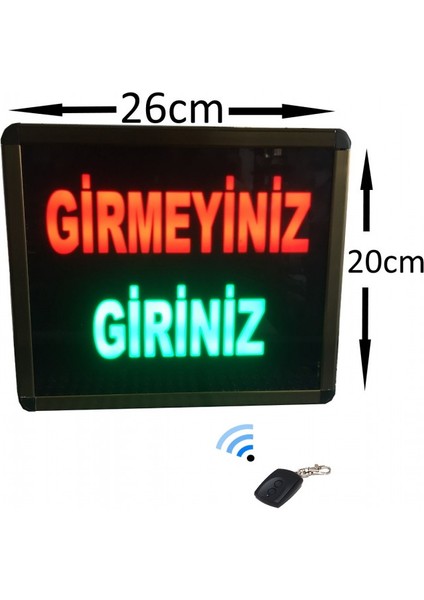 Kumandalı Renkli Ledli Girmeyiniz/giriniz Yazısı Tabelası