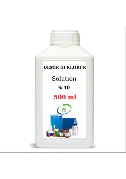 DEMİR III KLORÜR % 40 (FeCl 3 ) TECH GRADE 500 ML