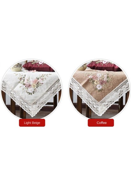 Nakış Kahve Için Baskılı Damgalı Çapraz Dikiş Masa Örtüsü Seti (Yurt Dışından)