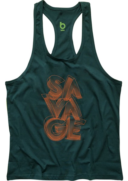 Savage Fitness Gym Tank Top Sporcu Atleti